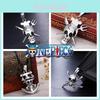 One Piece Anime Roronoa Zoro Skull Necklace For Youth, Black Rope Chain Design