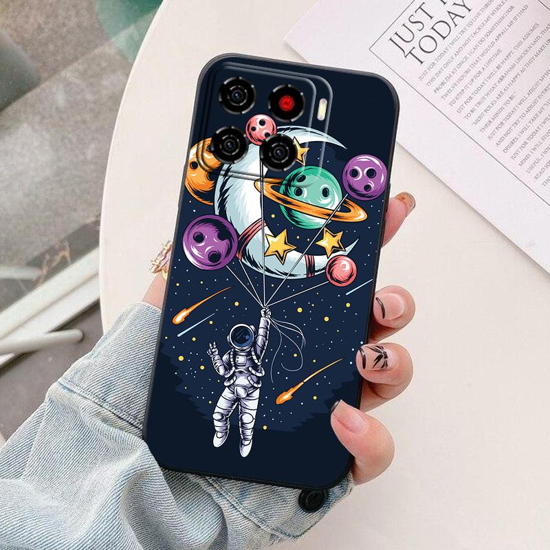 For ZTE Blade A36 4G Phone Case Astronaut Silicone Camera Protection Back Cover For ZTE Blade A56 A76 5G A 36 Funda Coque Shell
