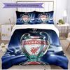 Sada 3ks povlaků na přikrývku (1 * Povlak na přikrývku + 2 * Povlak na polštář, Bez jádra), Měkká celoroční sada povlečení Liverpool F.C. Print, Dárek pro dekoraci domácí ložnice