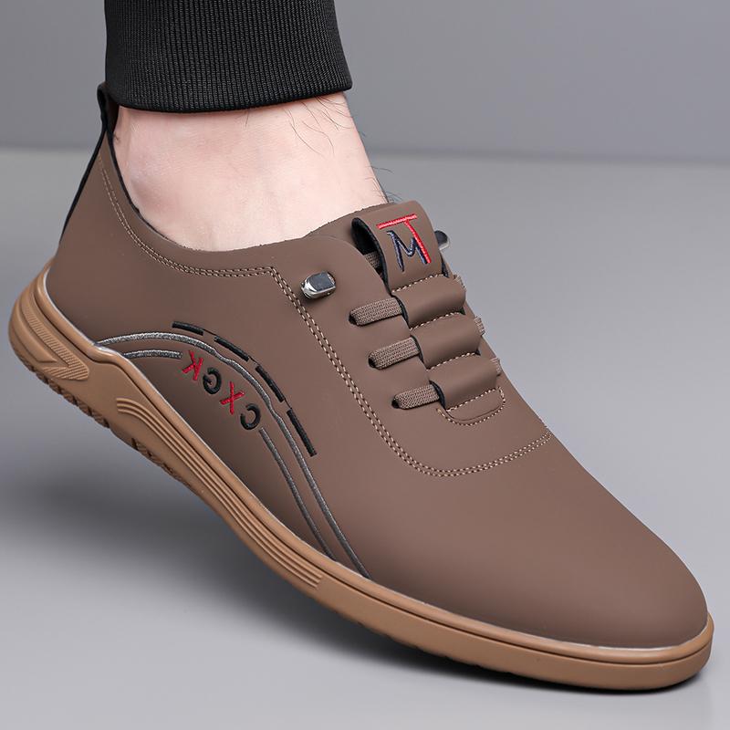 Fashion Male Natural Leather Elegant Business Social Classic Oxfords Shoes Fashion Brown Black White Casual Flats Shoes Party Footwear
