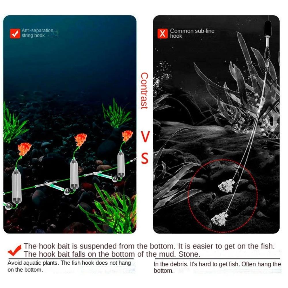 1pc barb Carp Fishing Hook 3 Hooks Carp Rigs Fishing Lure Hot Fishing Hair Rigs Hook  Fishing Tackle