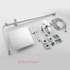 Bathroom High Pressure Rain Shower System 12" Large Shower Head Rainfall Mixer Stainless Steel Shower Set