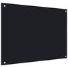Kitchen Backsplash - VIDAXL - Black - 80x60 Cm - Tempered Glass - Splash Protection