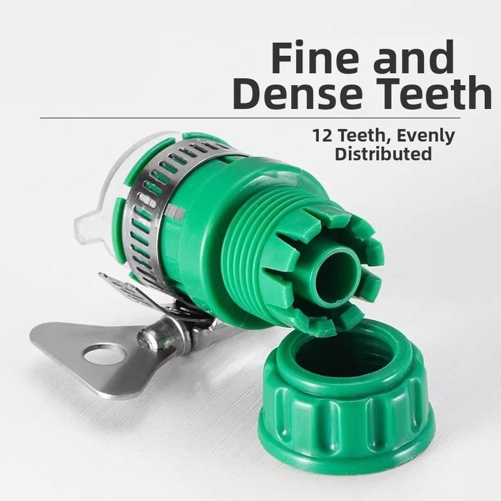 Green ABS Quick Connect Water Hose Faucet Adapter 1/2 3/4 Inch For Washing Machine Sink General Plumbing Connector