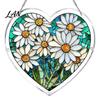 Colorful Pattern Wall Hanging Acrylic Puzzle Suncatcher, Window Pendant, Heart Shape Stained Glass Realistic Effect Style Sun Catcher Decoration,