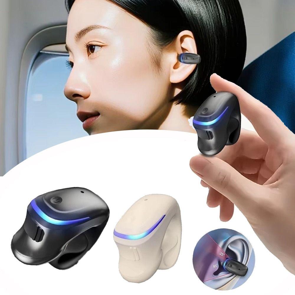 Single Ear Bluetooth Earphone Stereo Sound Noise Canceling Bone Conduction Headphone Lightweight Waterproof Ear Hook Headphones