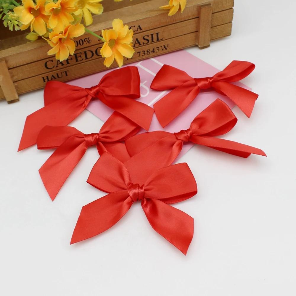 20/50 Stück Band Schleife Bastelschleife Rosa Weiß Blau Floral Geschenkband DIY Weihnachtsfeier Dekoration Strikjes Decoratie Moños Navideños