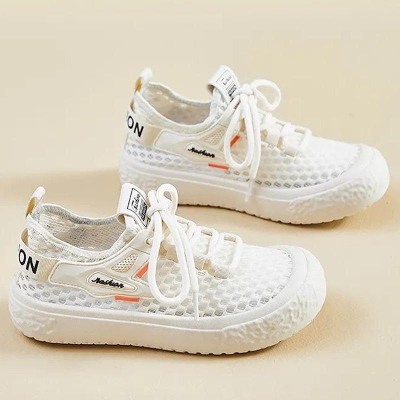 Summer popular women's mesh shoes breathable ultra-light running shoes hollow mesh soft-soled sports shoes breathable thick sole not tired feet