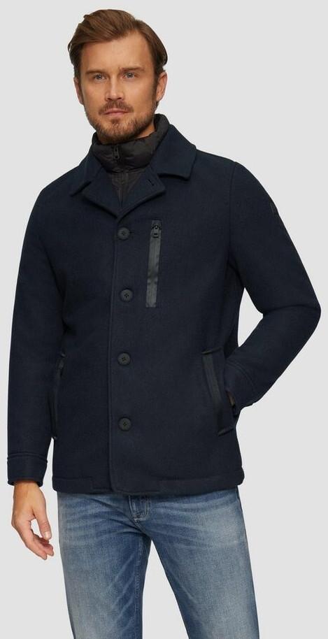 Winter Jacket s.Oliver Jacket Double-Layer-Optik Marine