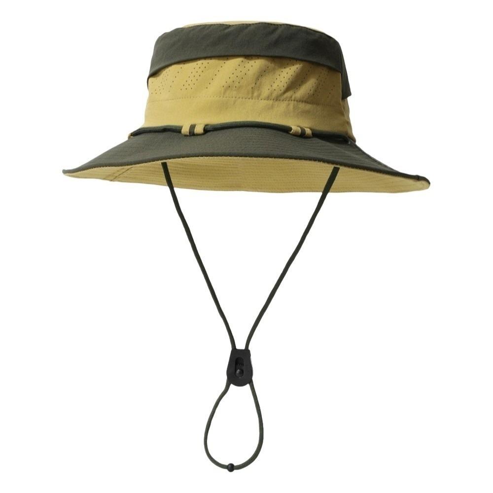 

Color Blocking Sun Protection Bucket Hat Big Brim Sun Hat Fashion Sunscreen Fisherman Hat Girl жёлтый/зелёный