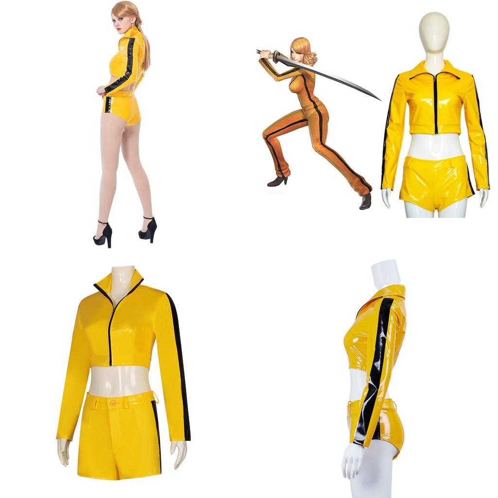 Tr Fabric Cosplay Suit For Women The Bride Yellow Costume For Game And Anime Roleplay