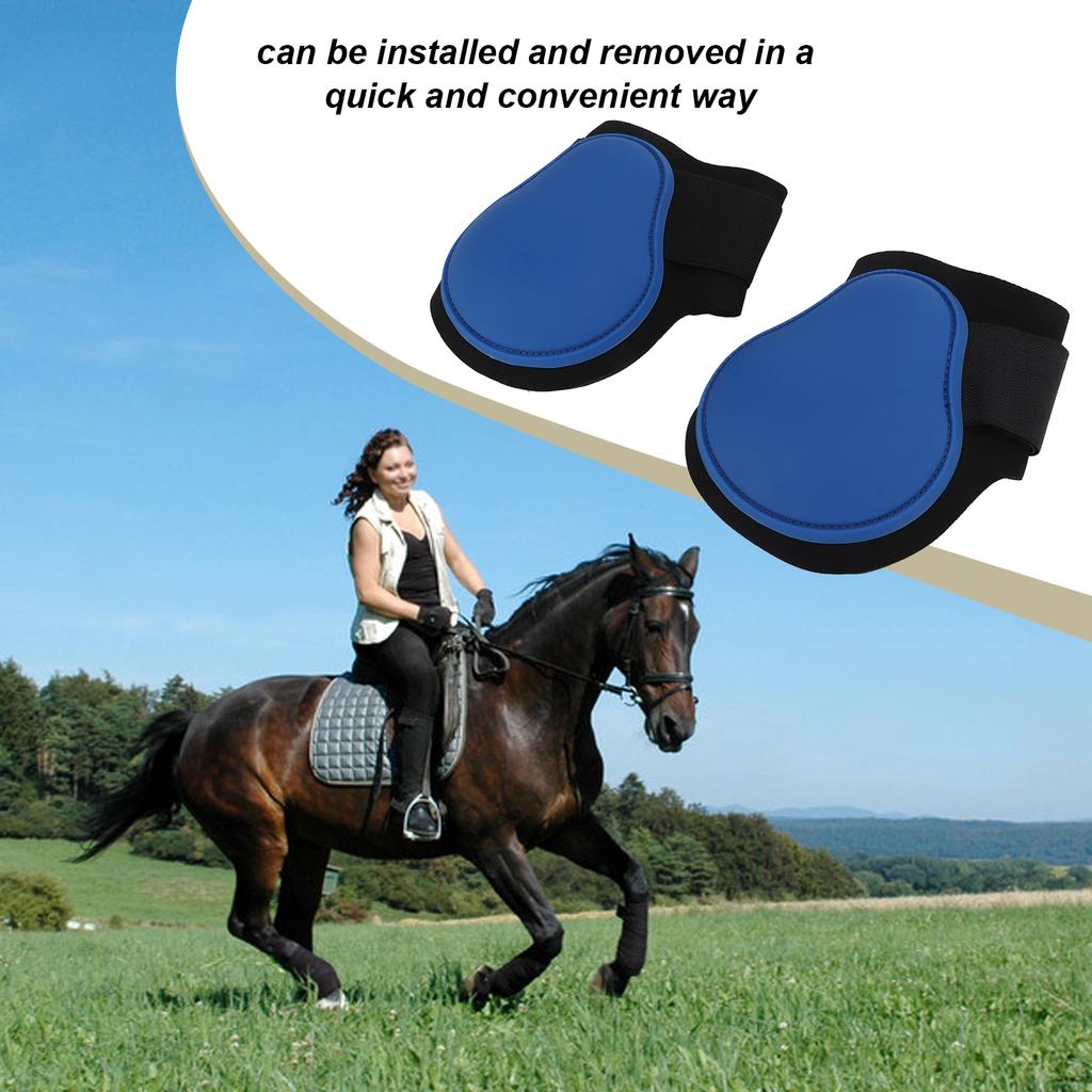 1 Pair Horse Tendon Boots Soft Prevent Slipping Easy to Stick PU   Horse Boots for Horses