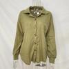 Womens Waffle Knit Shacket Jacket Casual Long Sleeve Button Down Shirts Dressy Blouses Tops