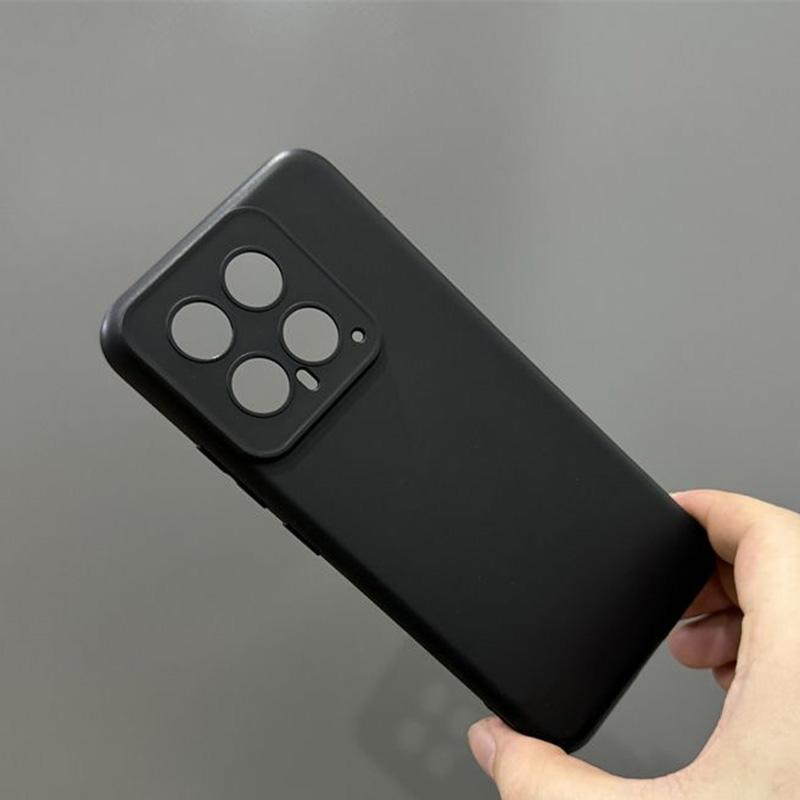 

For Xiaomi 14 Case Soft TPU Glossy Precise Cutouts Phone Cover Black