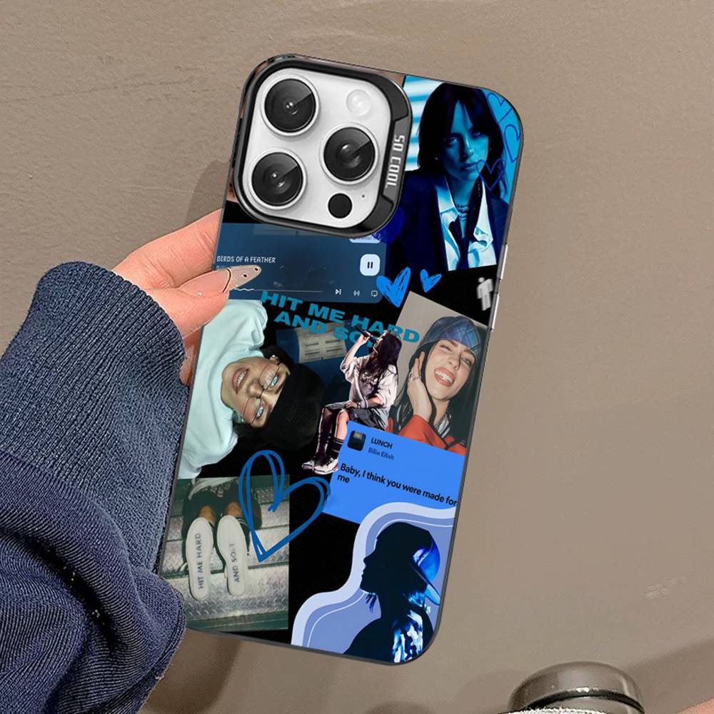 Hot Singer B-Billie EilishS Phone Cases For IPhone 17 16 15 14 13 12 11 Plus Pro Max Colorful Case