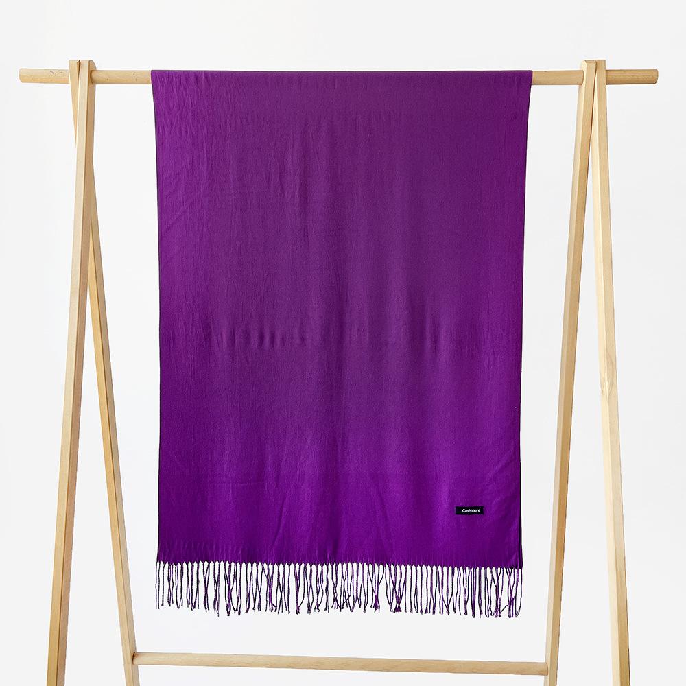 Autumn and winter scarf women's monochrome sheep sticky imitation cashmere scarf warm shawl versatile fringed scarf shawl