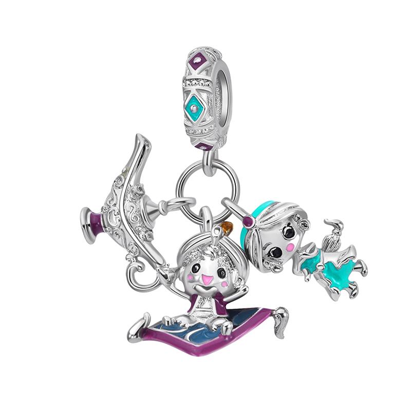 Echte Koperen Kralen Winnie de Poeh Belle en het Beest Frozen Bedeltjes Passend voor Armbanden Kettingen Hangers Sieraden voor Vrouwen Ontwerp