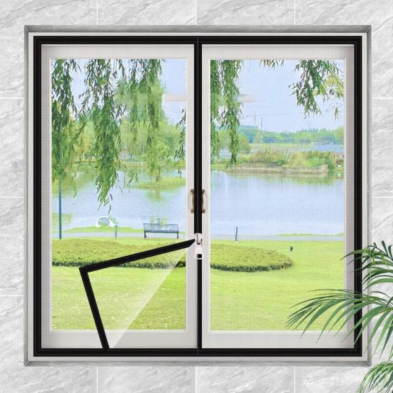 Window Replacement Universal Kit Mosquito-proof Fastener Screen Fit DIY Adjustable Mesh