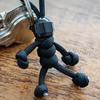Braided Rope Keyring Skeleton Soldier Backpack Pendant Keychain with Helmet Design Portable Lightweight Keyring