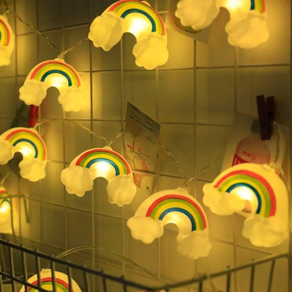 Creative Atmosphere Light Cloud Star Rainbow Night Light Garland Lamp  Hoilday