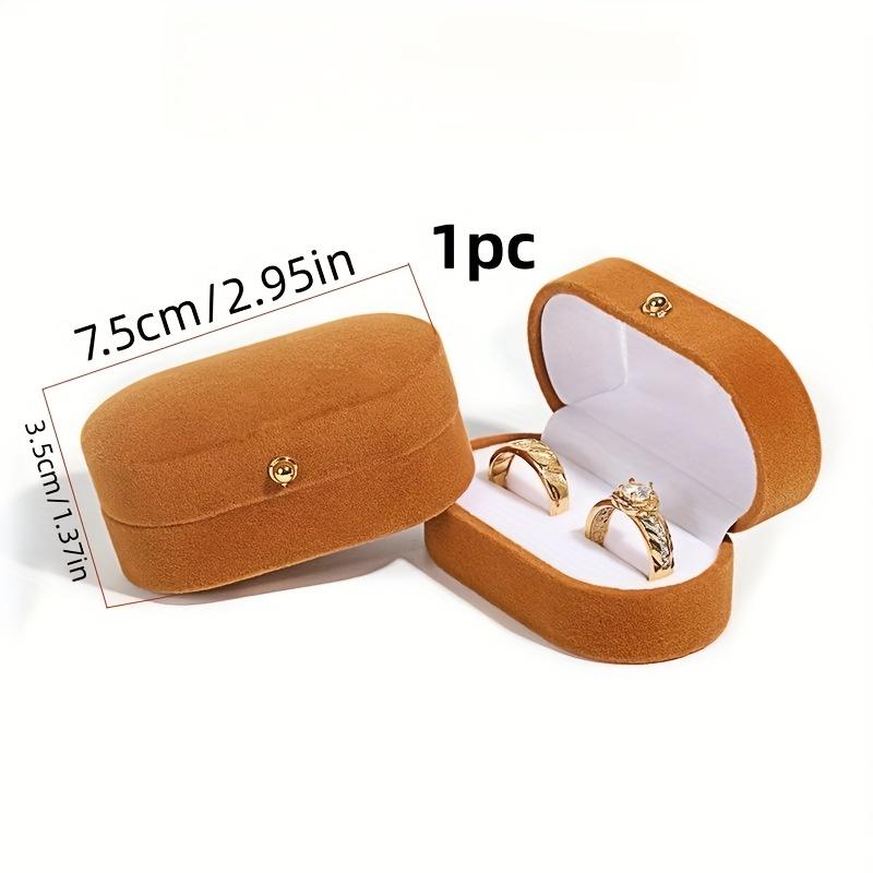 1pc Velvet Ring Earring Box Valentine's Day Gift Jewelry Storage Display Packaging Box Elegant Jewelry Display & Packaging Supplies