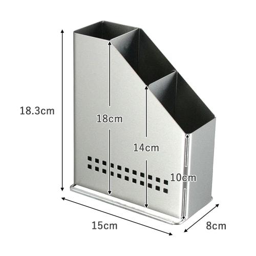 Shimomura Kihan Kitchen Tool Stand: Organizes tools by size. [Made in Japan] Includes dividers for height-adjustable storage. Disassembles and washes