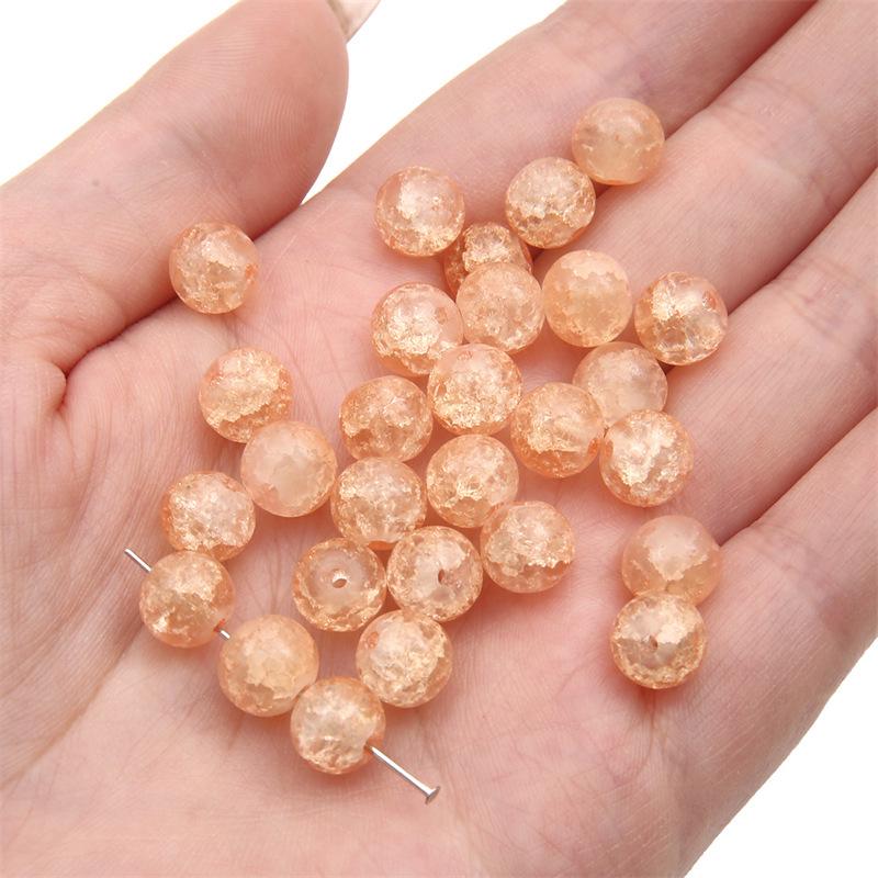 8/10mm Crackle Bicolor Glass Beads for DIY Jewelry