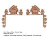 2 Pcs Christmas Gingerbread Door Toppers Wood Gingerbread Man Door Corner Sign for Door Frame Cabinet Shelf Window Wall Xmas Home Office Kitchen Decor