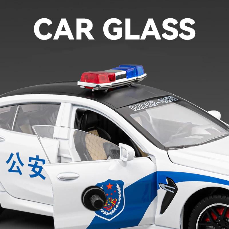 1:24 Scale M8 Police Vehicle Model Alloy Cars Toys Boys Sound Light Diecast Metal Pull Back Auto Gift Hot Wheels Collect Premium