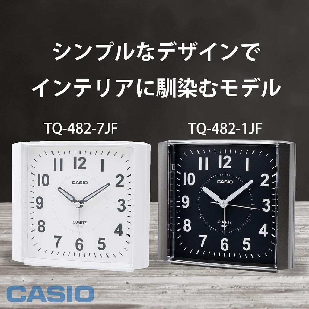 CASIO Alarm Clock Table Clock Black Analog Snooze Light Simple TQ-482-1JF