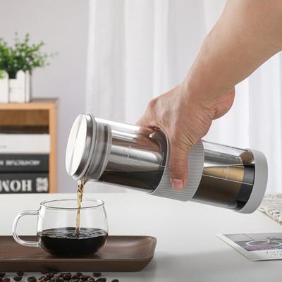 Portabel Lufttät Cold Brew Iskaffebryggare Teinfuser - 800 ml Cold Brew Kaffekanna Bryggglas Karaff Kanna