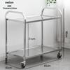 Bingrui 2-Tier Stainless Steel Mobile Service Cart