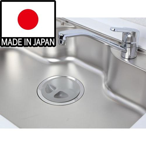 Belca Made in Japan Drain Cover for Sinks, Water Stop and Water Stop, for 14.5cm Diameter Sinks, 15cm Diameter (Outer Diameter) x 2.8cm Height, Gray,