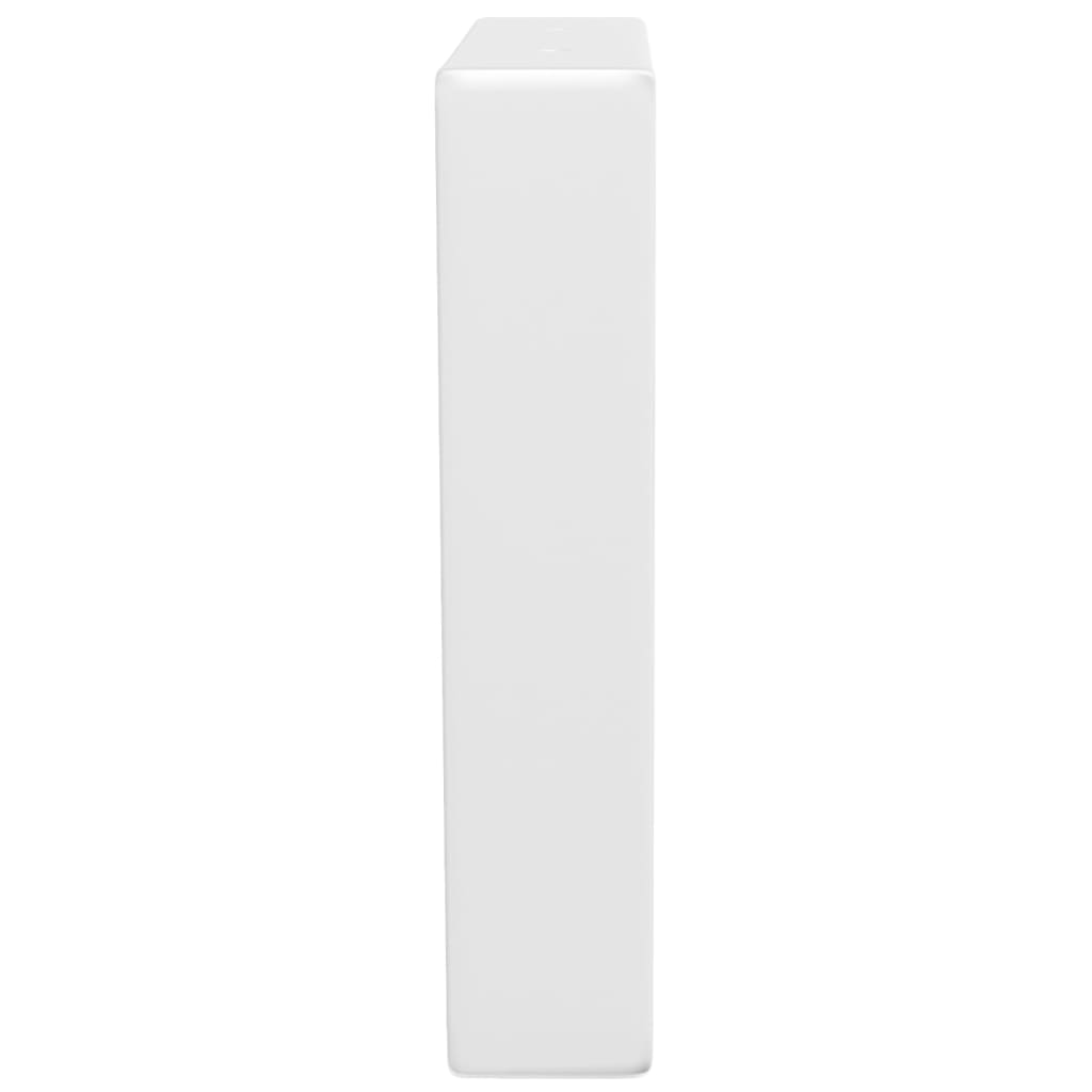 Washbasin Brackets 2 pcs White Trapezoidal Steel