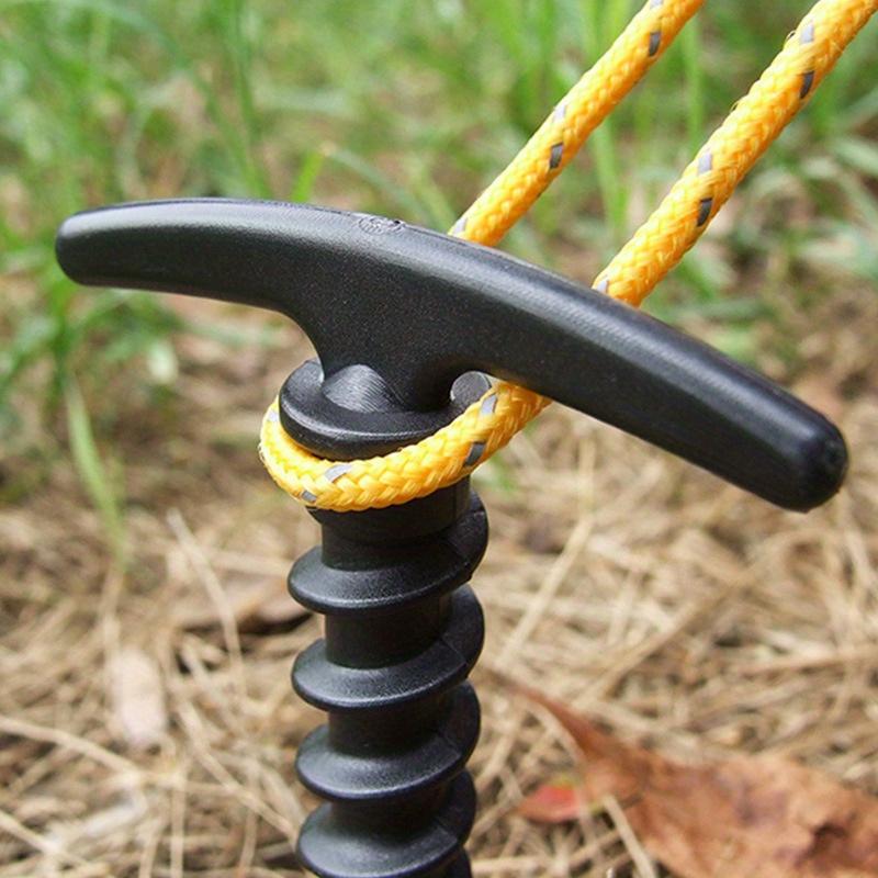 5/10/15PCS Outdoor Ground Stakes - Windproof Canopy Tent Spiral Nails For Camping, Outdoor Tools