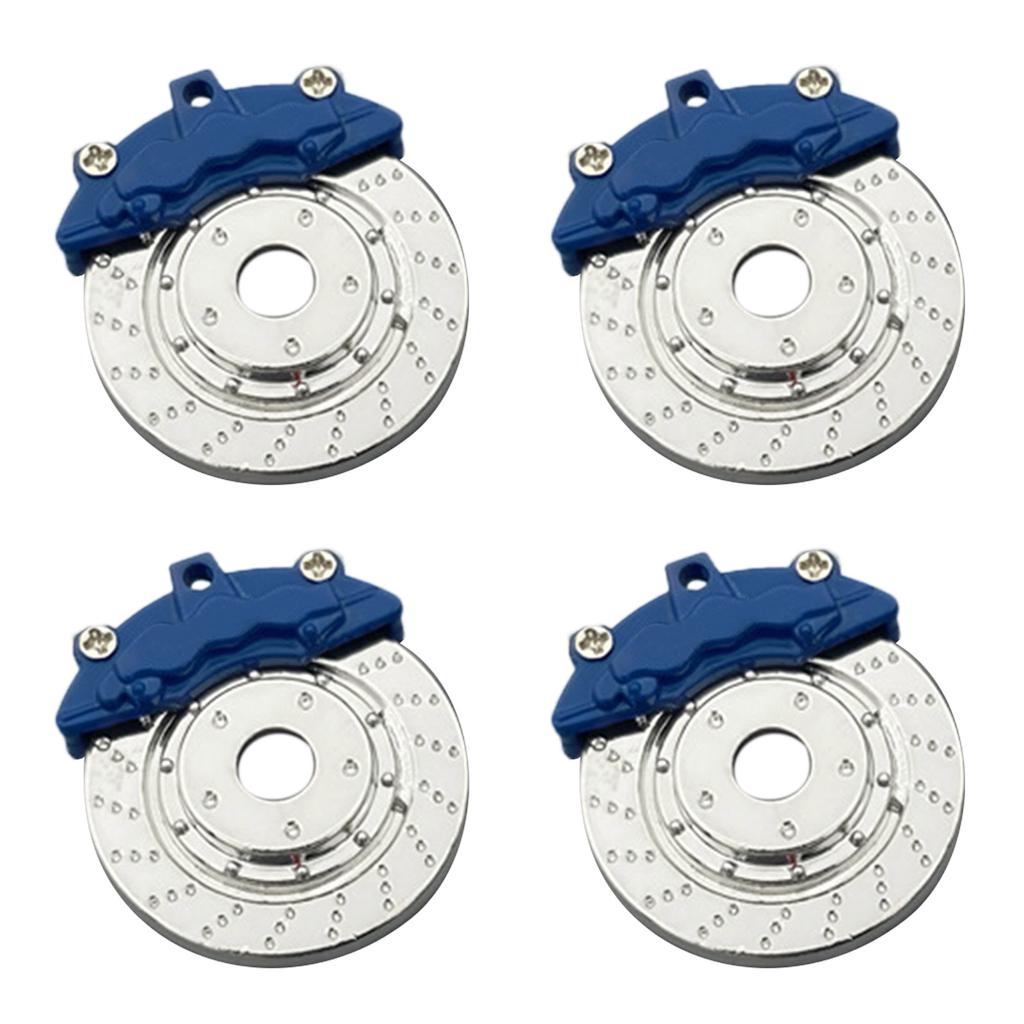 4PCS Metal Brake Disc Caliper Tire Modification Accessory Compatible with WPL D12 Remote Control Car Spare Parts Upgrade