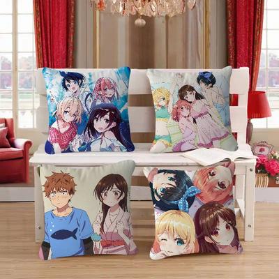 Anime Rent-A-Girlfriend Pillowcase Toon Gift Cushion Cover Bedroom Home Sofa Chair Seat Decor Pillow Case
