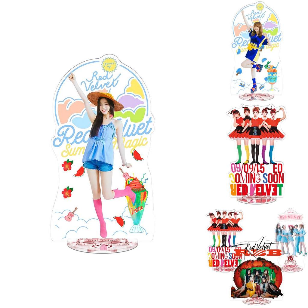 Exquisite Red Velvet Acrylic Standee Featuring Yeri Irene For Elegant Table Decor