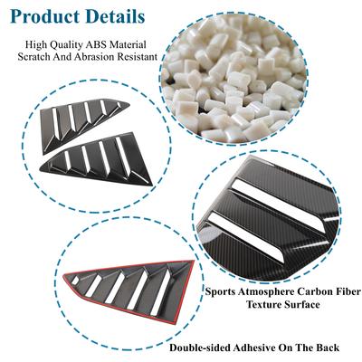 Car Side Rear Window Scoop Louvers Decoration Cover Stickers for Chevrolet Camaro 2017 2018 2019 2020 2025 Exterior Accessories