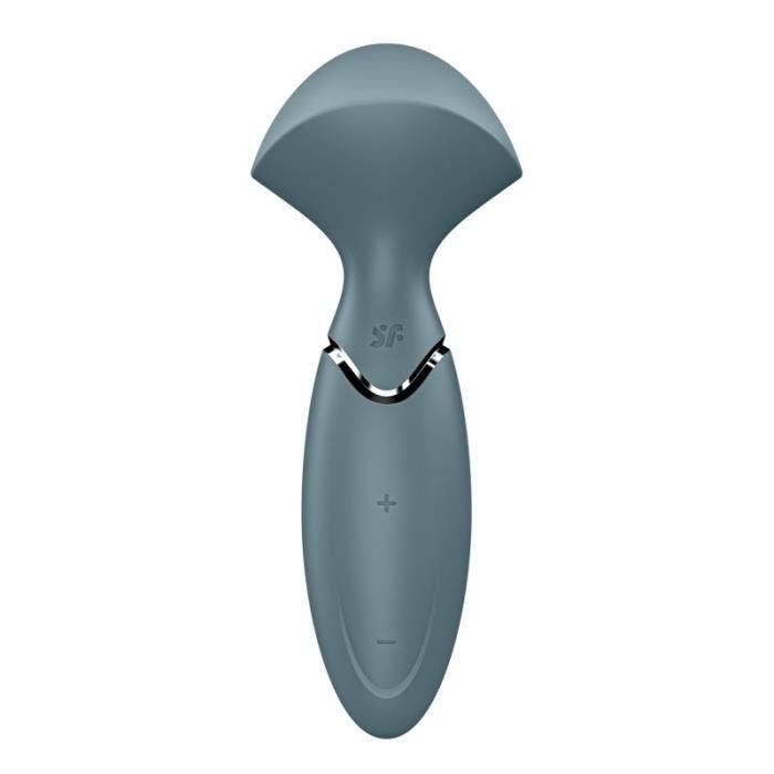Vibromasseur - Satisfyer - Mini Wand-er - Gris - Compact - Silencieux - Sans fil