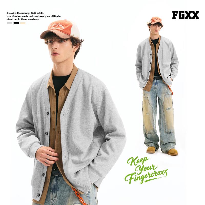 Fingercroxxit Unisex Casual V-Neck Cardigan Sweatshirt