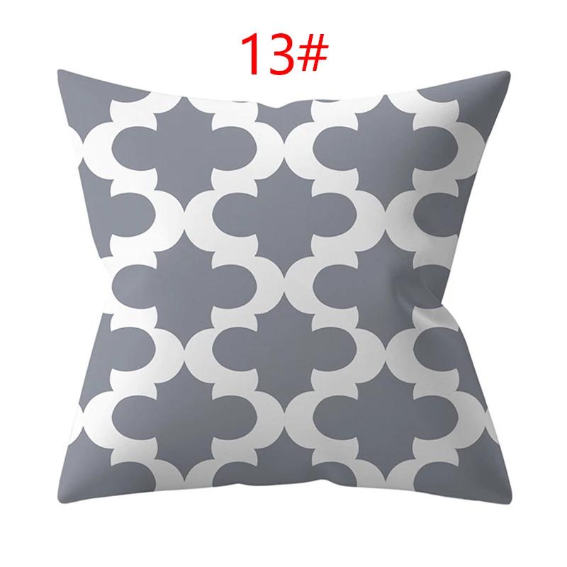 Sliver Grey Style Geometry Decorative Pillowcases Throw Pillow Case Striped Pillowcase Cushion Cover Home Decor Pillows 18Inch