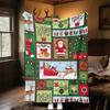 1PC Christmas, ornamentsOutdoor Flannel Blanket - Soft Plush Decor for Picnics, camping, Bedroom, Playroom, Office, or Lunch Break 1366A