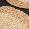 18-38cm Braided Placemat Hand Woven Hot Pad Plate Charger Round Coaster Cup Mat  Dining Table