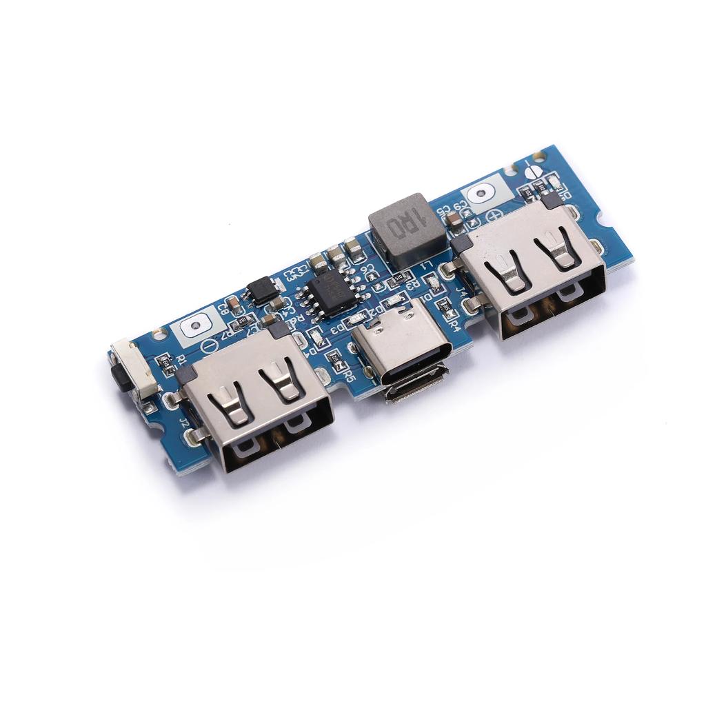 1pcsLithium Battery Charger Board LED Dual USB 5V 2.4A Micro/Type-C USB Mobile Power Bank 18650 Charging Module