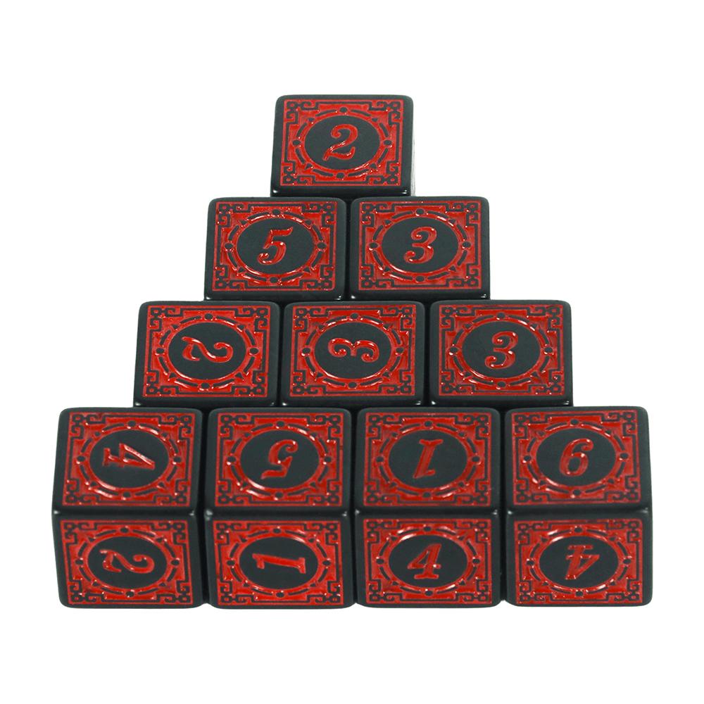 Würfel 10 Stück D6 6 Seiten für D&D Party Familienspiele RPG Würfel Als Sammlung