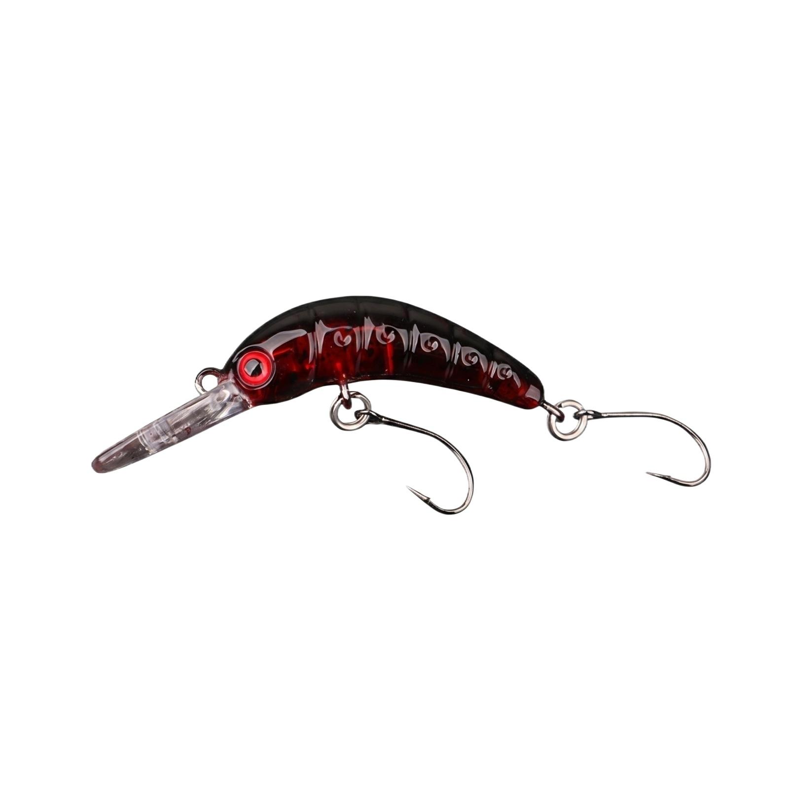

Fishing Lure Hard Bait Floating Minnow Lure with Double Hooks for Freshwater and Saltwater Fishing Bass Pike Trout one size чорний