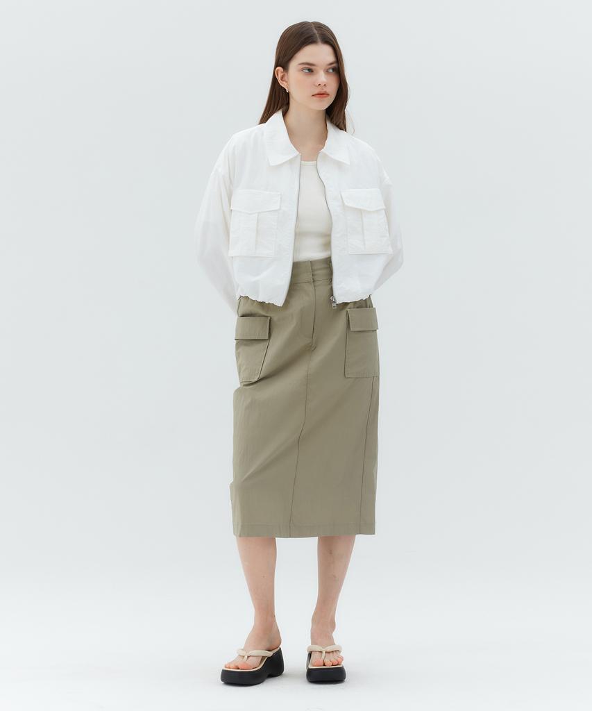 MIND BRIDGE WOMEN [W] H-Line Elastic Cargo Skirt Mysk3205