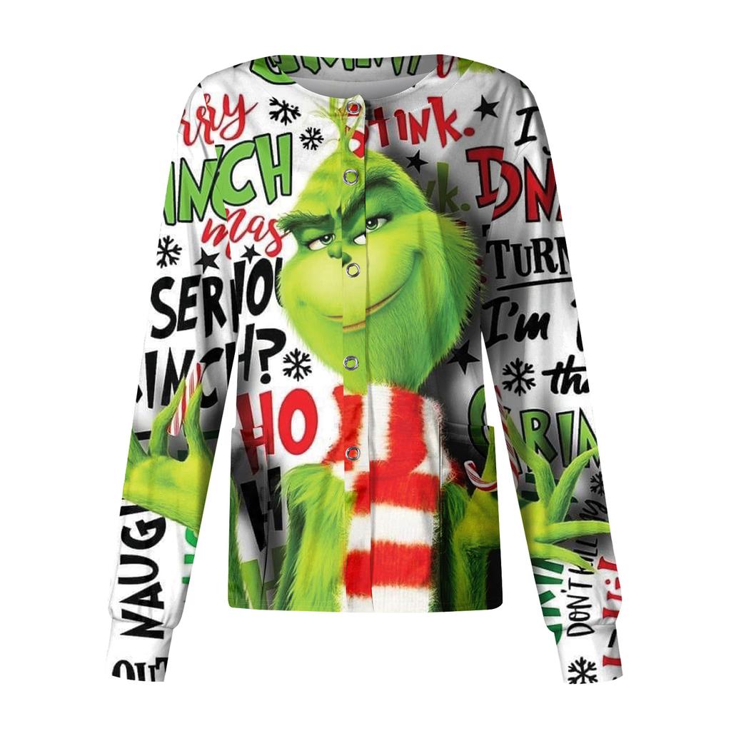 Women's Casual Long Sleeve Single Breasted  Printed Dry-nurse Top