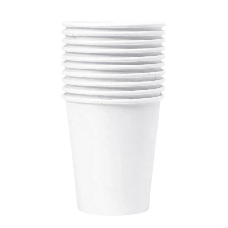 Pack Of 10 Disposable Single Wall Cups Hand Painted Drinking Cup Use Friendly Coffee Cups Durable And Leak Proof Design